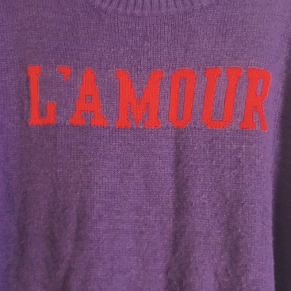 Divided "L'Amour" Crew Neck Sweater in Size Large - Picture 2 of 5